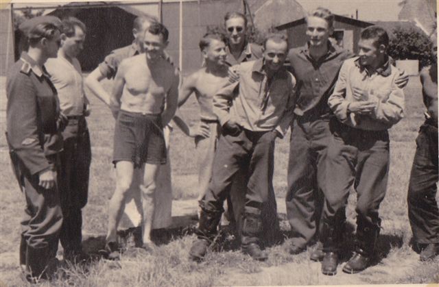 Celebrating an air victory by Deinzer and Vock