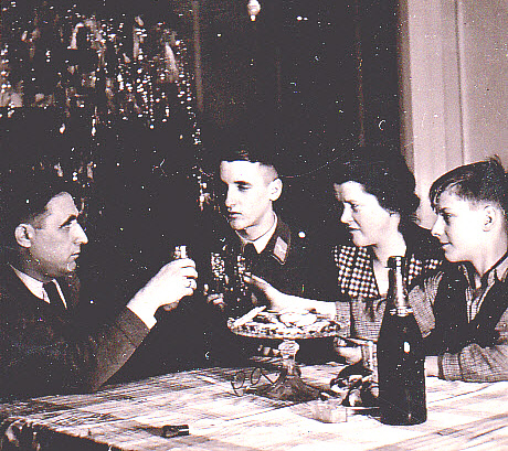 Poldi is home on leave for the New Year Holiday. 