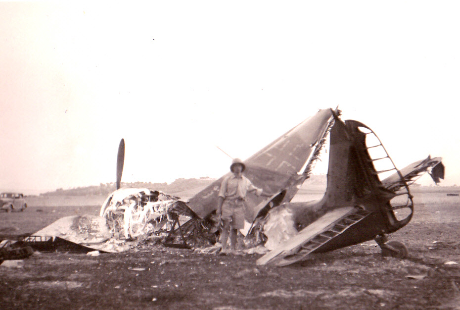 Poldi's Fw 190 destroyed in an air attack on 7-7-43, during which it caught on fire. The plane was damaged on the 6th in combat.