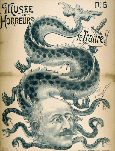 Alfred Dreyfus as a snake or Hydra.