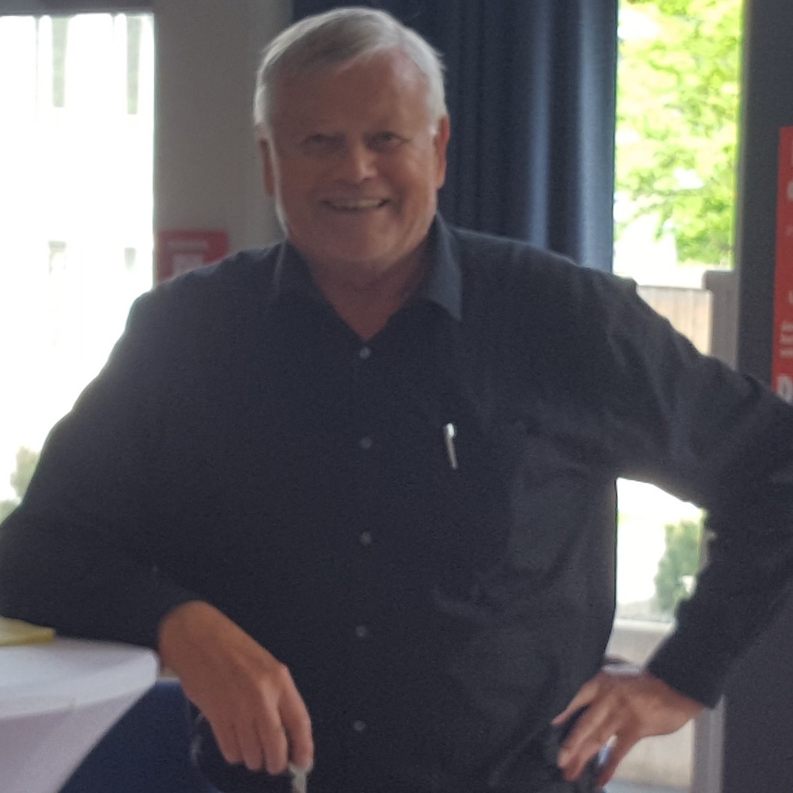 Political activist and revisionist Günter Deckert in 2019 in London