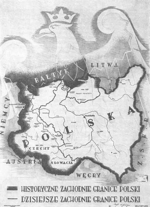 Propaganda postcard that was mass-distributed inside and outside Poland during the 1930's 