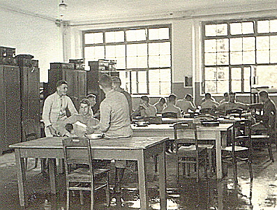 Leopold, who was still called Bibi at the school, is seated at front table