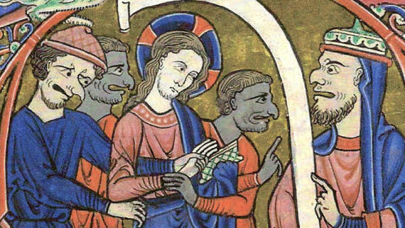 Edomite Jews bringing Christ before Pilate