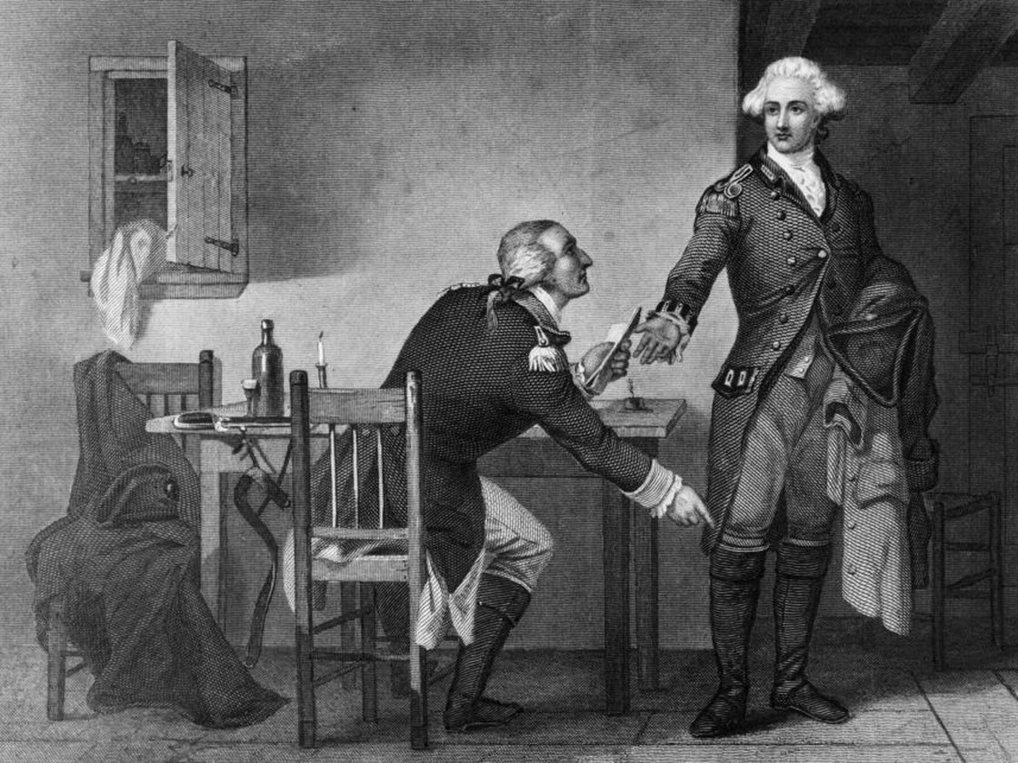 Benedict Arnold with British Major John Andre