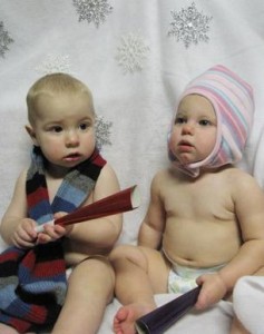 Armed with party horns, White kids