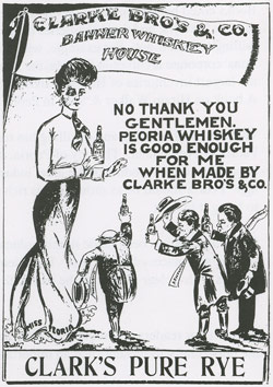 Austrian-born Jew Joseph Greenhut was president of the Great Western Distillery in Peoria IL