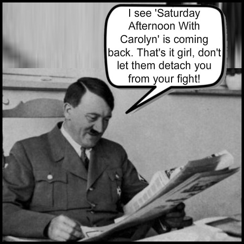 Hitler reading about Carolyn