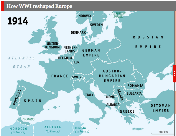 1914 Map Europe
