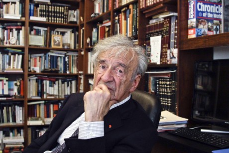 Elie Wiesel in his office.