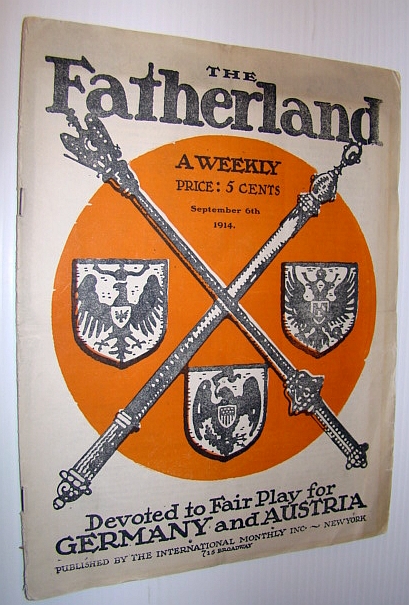 The Fatherland cover, September 6th, 1914