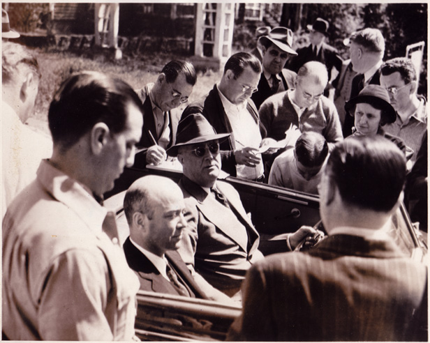 William C. Bullitt, first US Ambassador to the Soviet Union, 1933-1936; US Ambassador to France, 1936-1940, seated in car with FDR