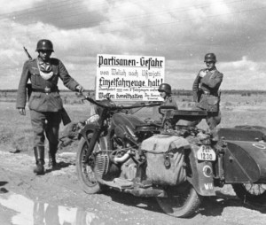 Danger of partisans in Russia