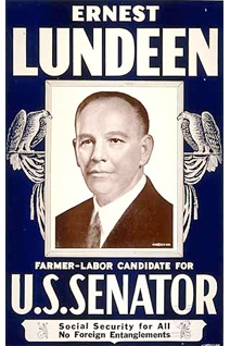 Ernest Lundeen campaign poster