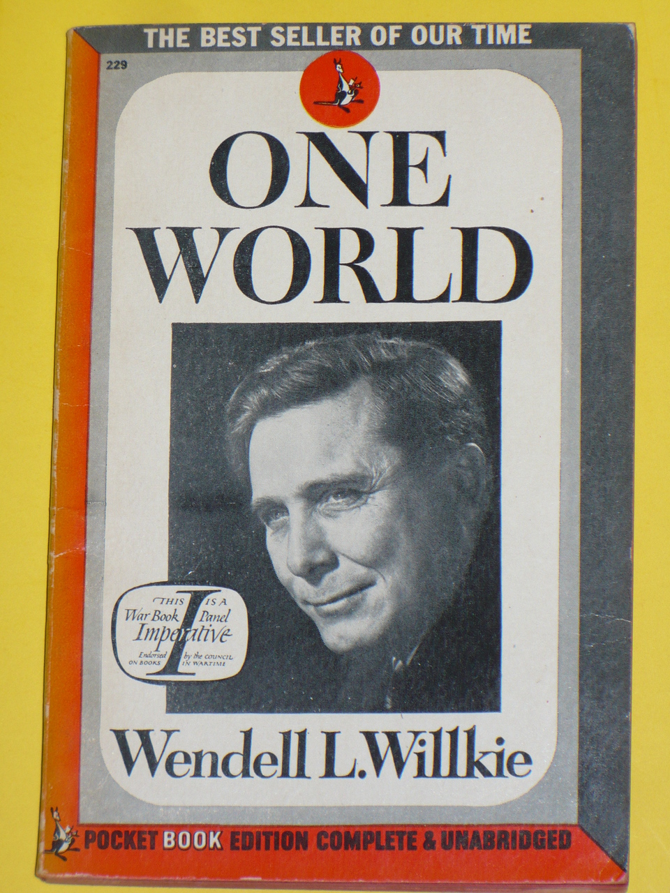One World book cover - Wendell Willkie