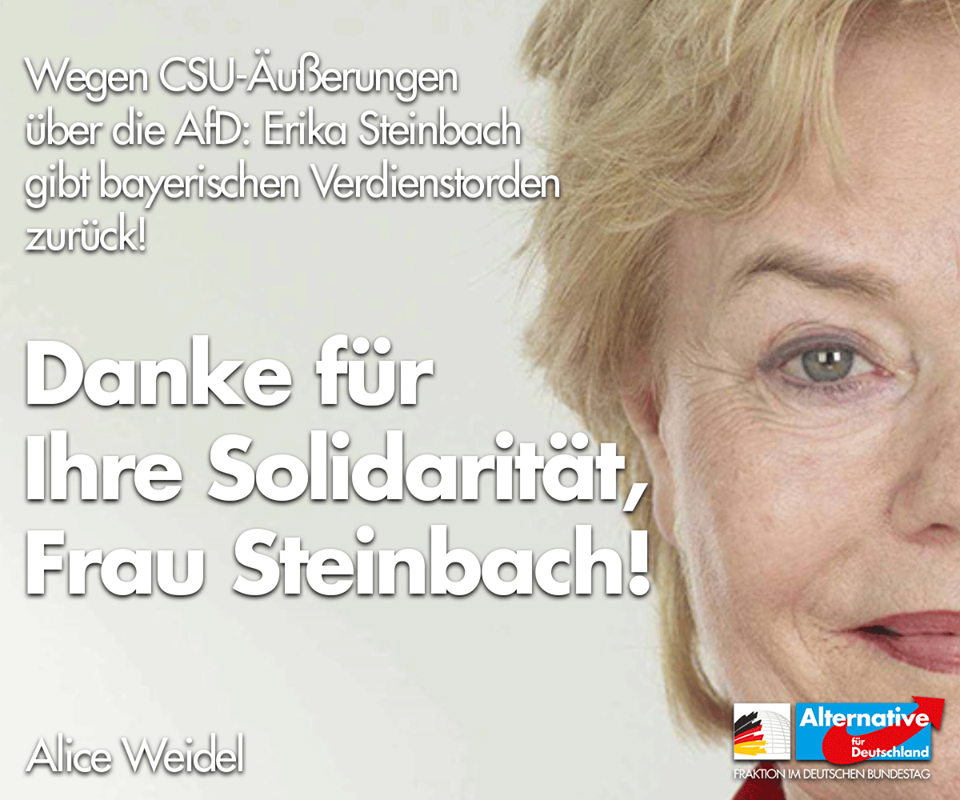 Alice Weidel - Remember Erika Steinbach?