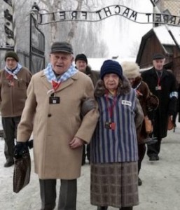 "Holocaust survivors" from Israel arrive at Auschwitz