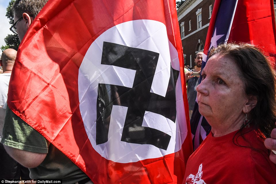 National Socialist flag at Charlottesville