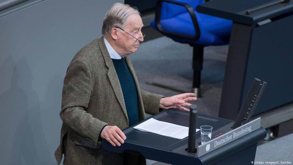 Alexander Gauland, AfD parliamentary leader addresses the Bundestag