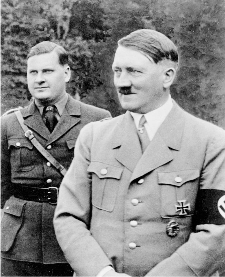 A handsome Hitler with Baldur Shirach