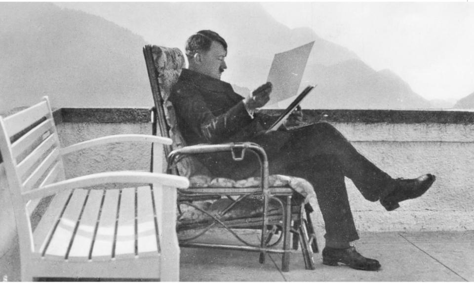 Hitler studying documents