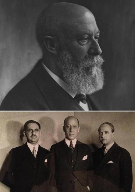 Isaak Rosenbaum (top) and partners (from left) Zacharias Hackenbroch, Julius Goldschmidt, and Saemy Rosenberg