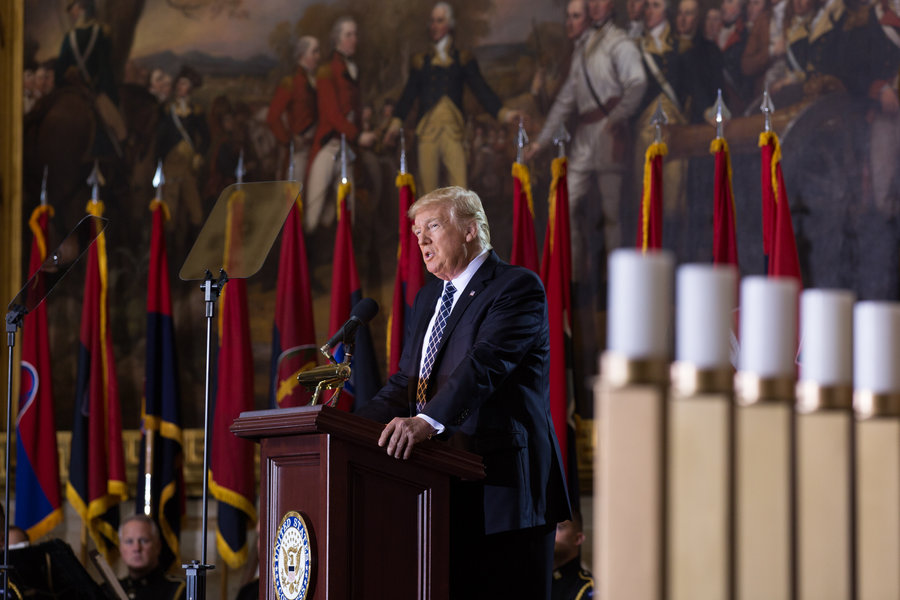 Trump speaking
