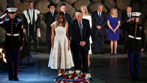 Trump and wife at Yad Vashem