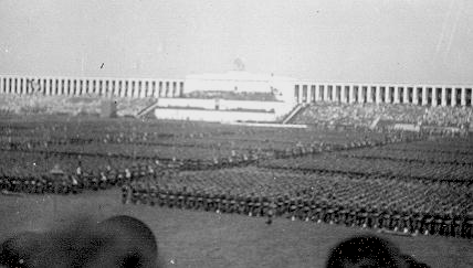 The Reich Labor Service assembled on the Zeppelin Field