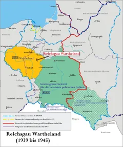 Reichsgau Wartheland Karte (Map)