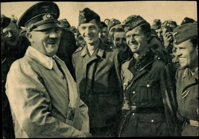 Hitler with Wehrmacht troops