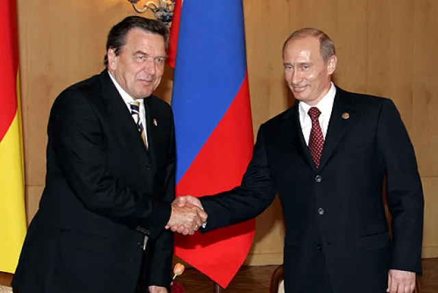 Putin with Schroeder